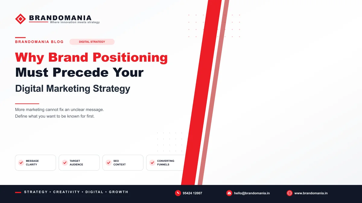 Why Brand Positioning Should Come Before Your Digital Marketing Strategy